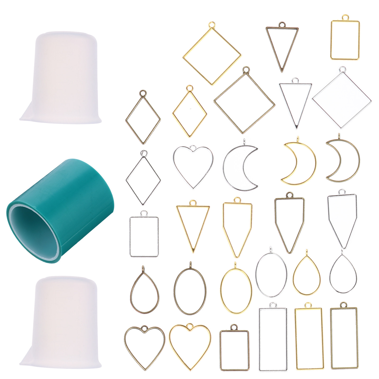 Resin Jewelry Kit - クラフトキット、DIYキーホルダー、アクリル素材、ハロウィン、クリスマス、DIYアクセサリー作り、エポキシ樹脂アクセサリー作り、美術学生向け