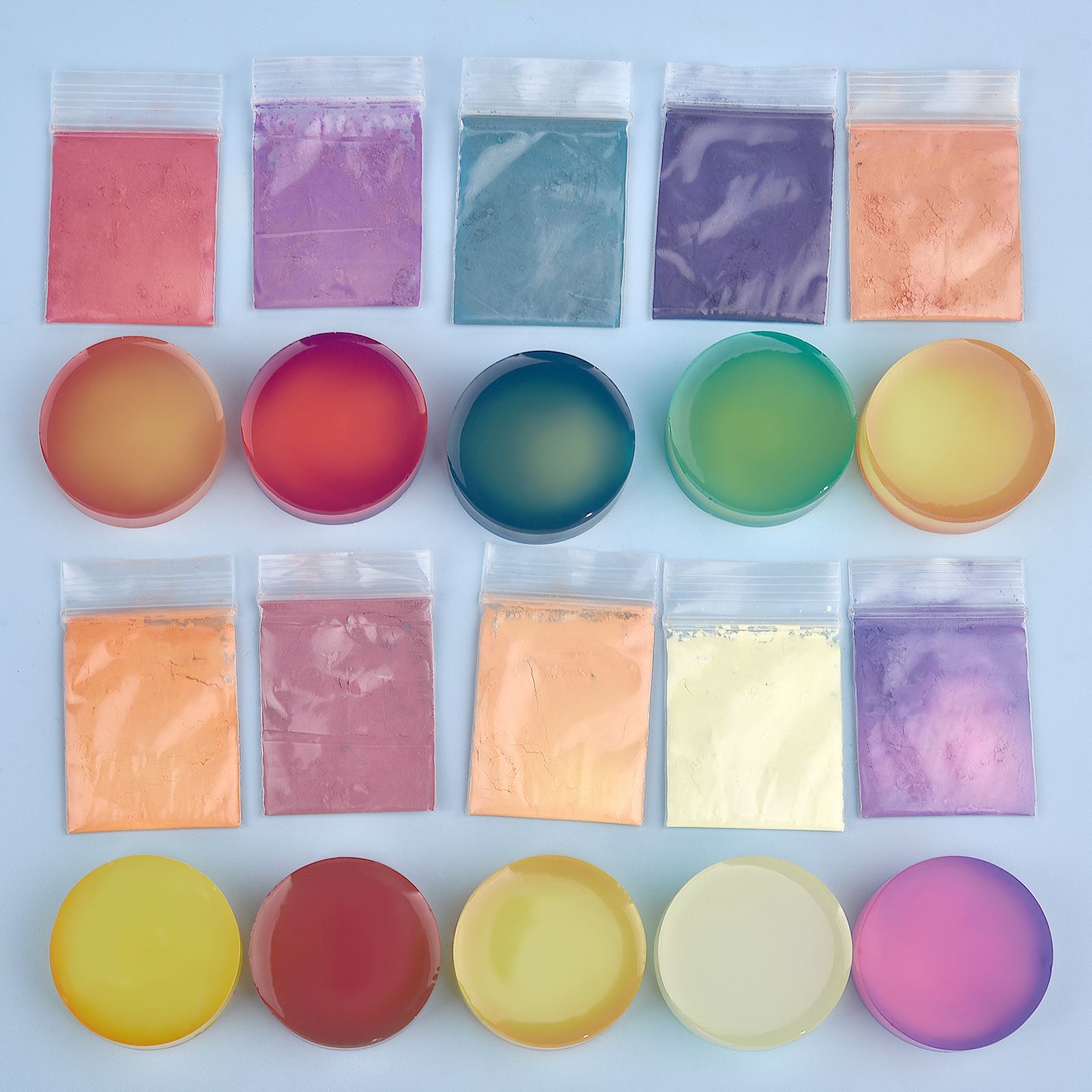 Resin Pigment Set - 10 色温度変色粉末 DIY エポキシ樹脂工芸品作る染料温度感応性顔料マニキュア装飾