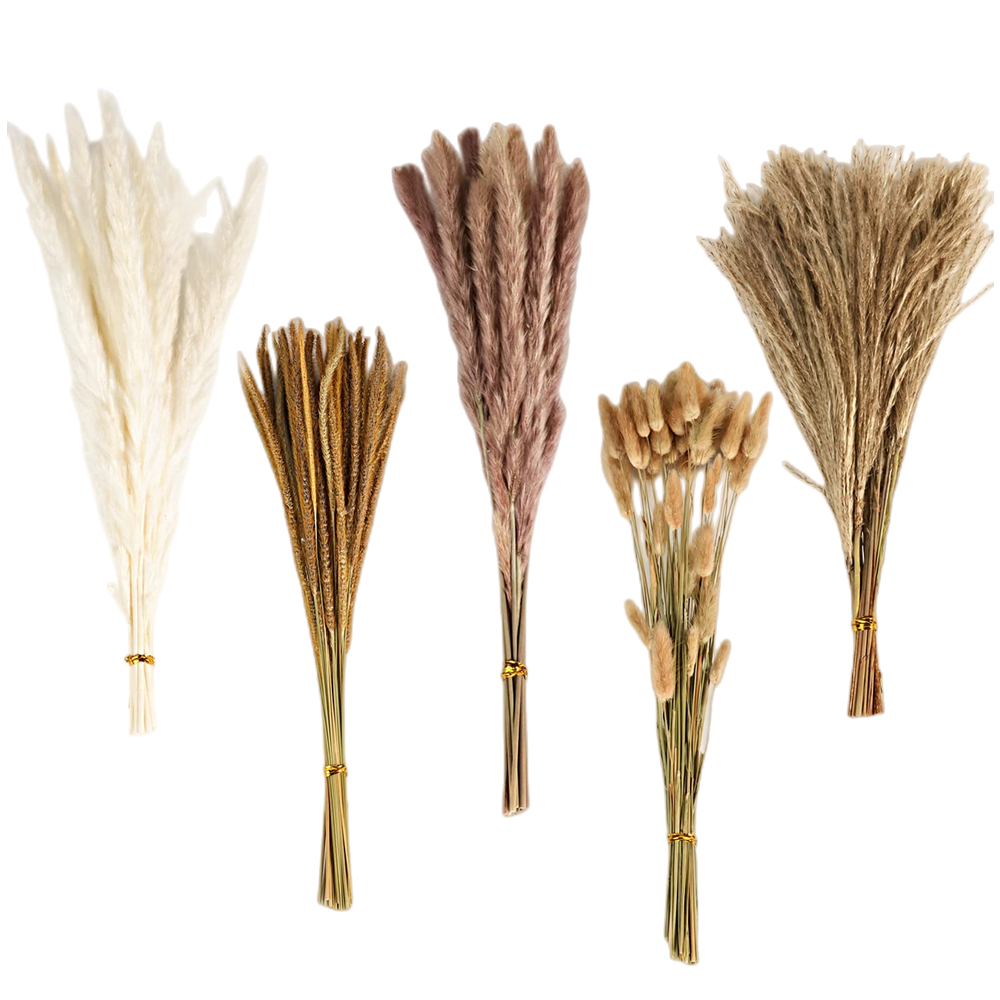Dried Flower Bulk - 秋のヴィンテージミックスドライフラワーブーケ、パンパスグラス、バニーテールグラス、プリザーブドレッドユーカリ、花瓶の飾り、ホームデスクトップ、感謝祭、結婚式の装飾、ホリデーギフト