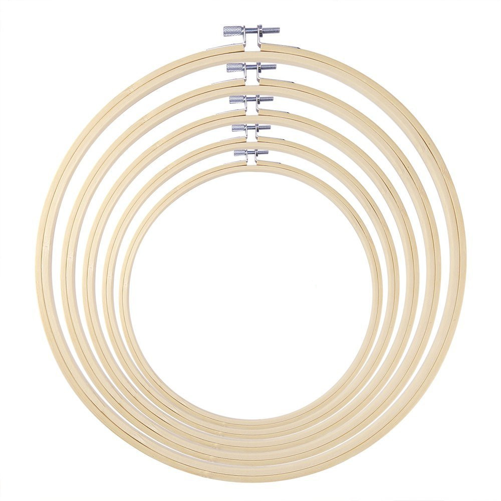 Wood Ring Blank - DIY用木製刺embroideryフープツール、中国の伝統的な円、丸い竹フレーム、縫製ツール、アートクラフト、クロスステッチ、家の装飾、30cm