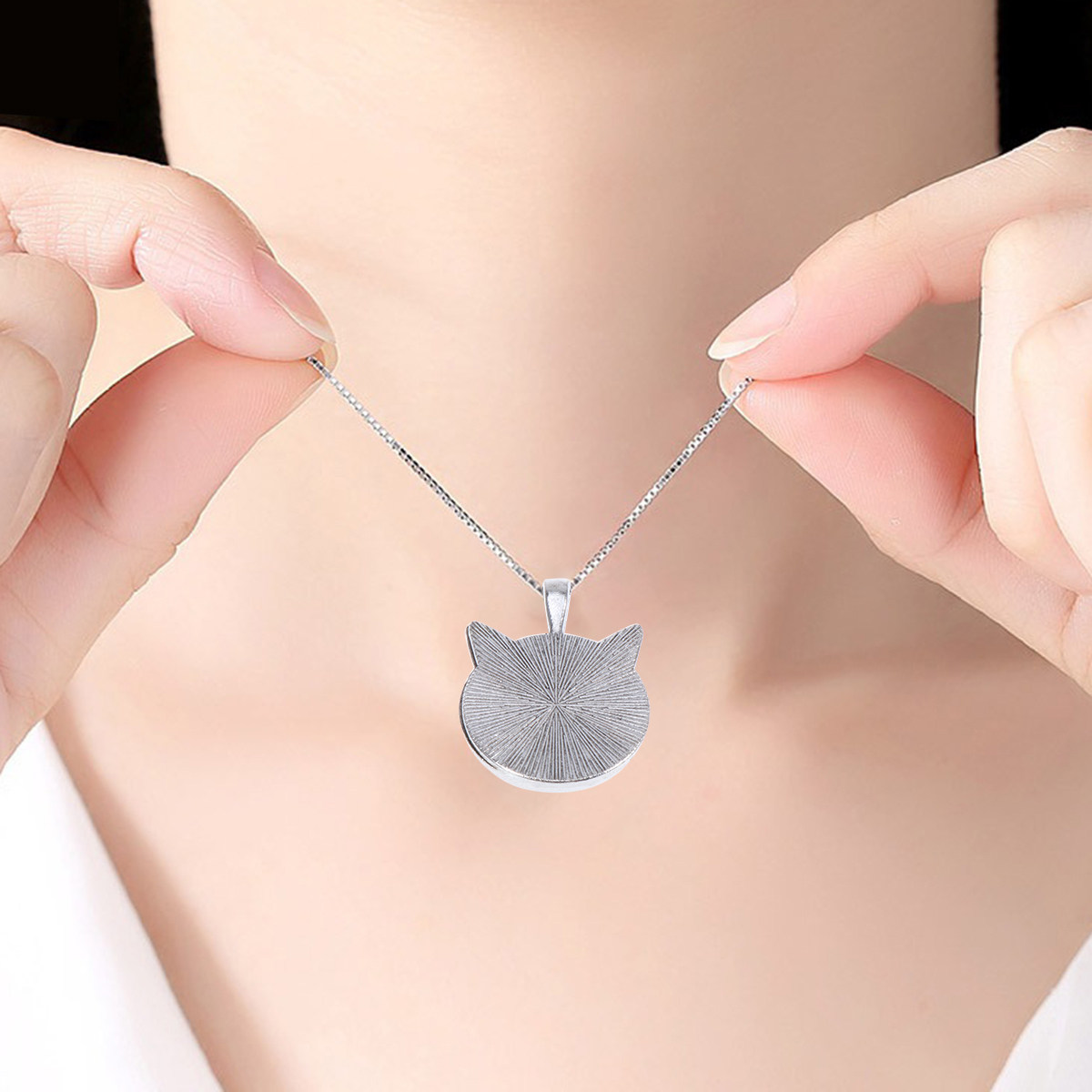 Resin Jewelry Kit - 10 個猫耳ベゼルペンダントトレイラウンド 25 ミリメートル銅メッキジュエリー作成キット写真樹脂工芸品 DIY アクセサリー