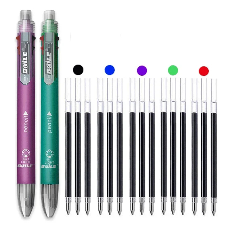 Staedtler Pencil Lumocolor - 4/12本入り 6 in 1 マルチカラーペン ボールペンセット