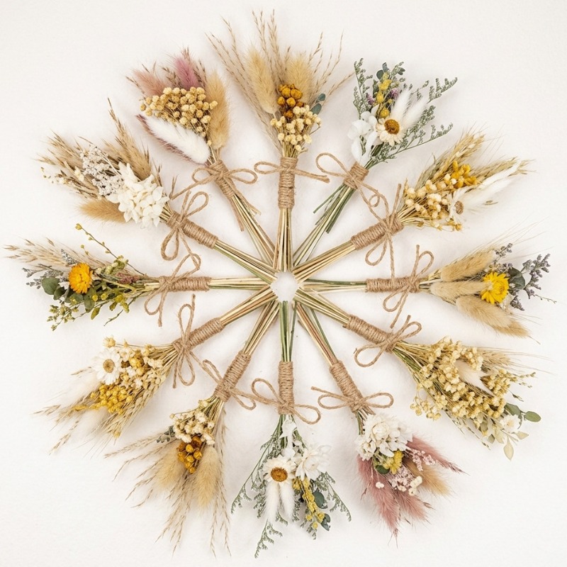 Dried Flower Bulk - ミニドライフラワーブーケ 天然保存花 ホームテーブルデコレーション ウェディングパーティーの記念品 ギフト 記念品