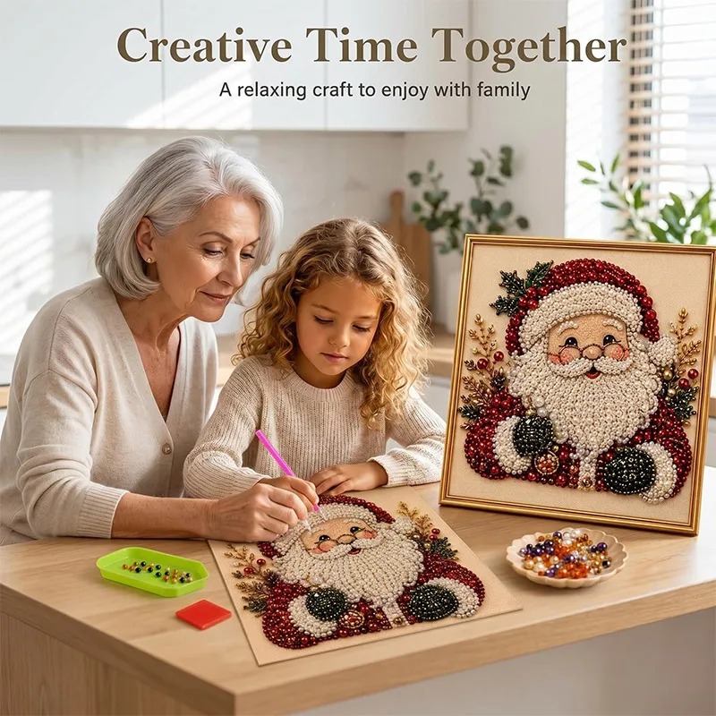 クリスマスパールダイヤモンドペインティングアートセット（フレ - Resin Craft For Beginners のレビューと価格