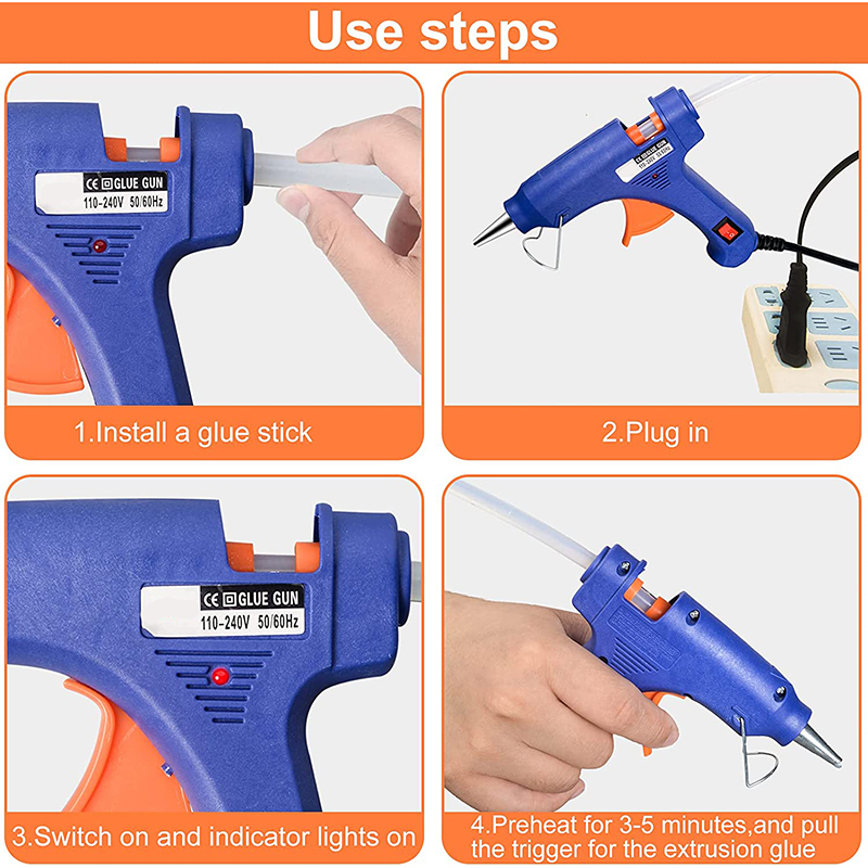 20Wミニホットメルトグルーガン EU電気DIYクラフト工業 - Heat Gun Small のレビューと価格