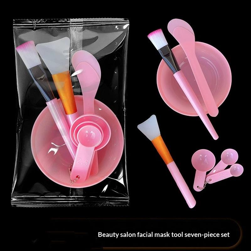 【7点セット DIY フェイスマスク混合ツール フェイスマス - Mixing Cup Silicone のレビューと価格