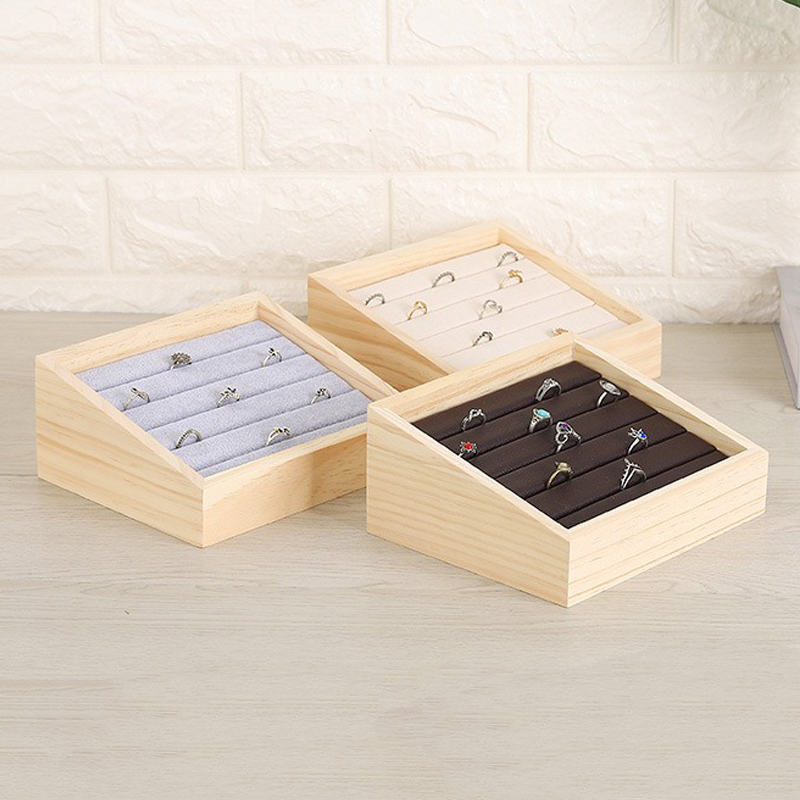 木製ジュエリーディスプレイトレイ、ペンダントイヤリングスタン - Wood Ring Blank のレビューと価格