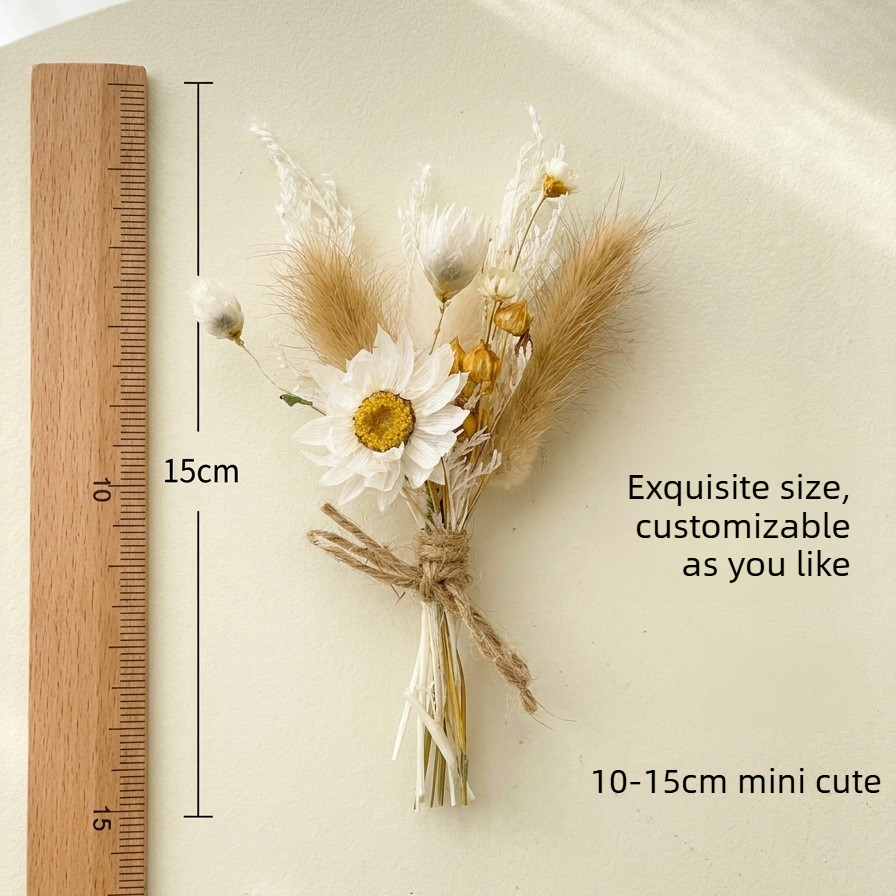 ミニドライフラワーブーケ 天然保存花 ホームテーブルデコレー - Dried Flower Bulk のレビューと価格